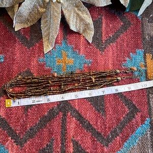 Brown beaded necklace